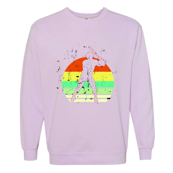 Retro Baseball Logo Garment-Dyed Sweatshirt