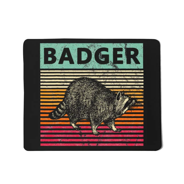 Retro Badger Love Honey Badgers Mousepad