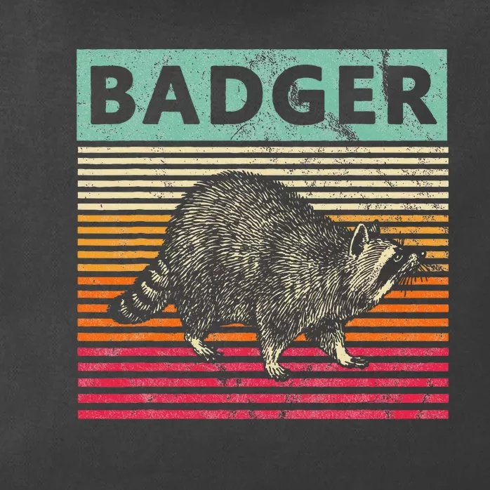 Retro Badger Love Honey Badgers Zip Tote Bag