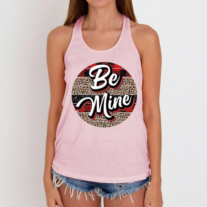 Retro Be Mine Cute Valentines Day Aesthetic Love Vintage Red Gift Women's Knotted Racerback Tank