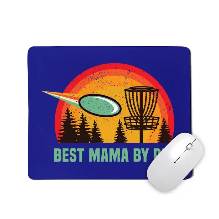 Retro Best Mama Disc Golf Mom 70s Frisbees Golfer Golfing Cute Gift Mousepad