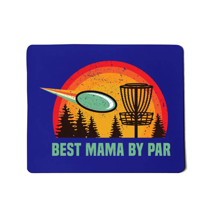 Retro Best Mama Disc Golf Mom 70s Frisbees Golfer Golfing Cute Gift Mousepad