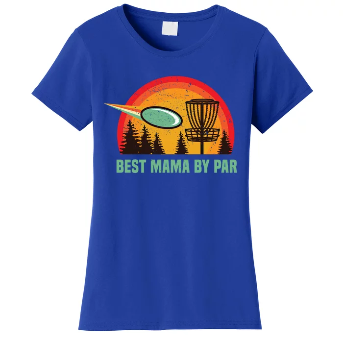 Retro Best Mama Disc Golf Mom 70s Frisbees Golfer Golfing Cute Gift Women's T-Shirt