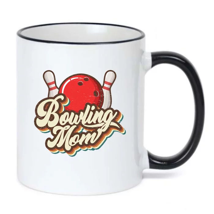 Retro Bowling Mom Sports Mama Mothers Day Great Gift Black Color Changing Mug