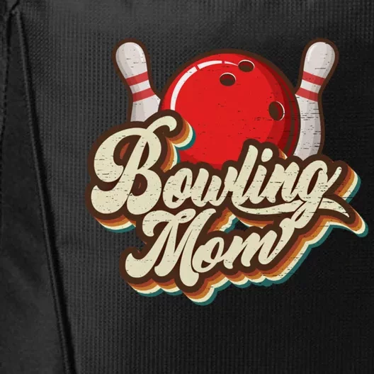 Retro Bowling Mom Sports Mama Mothers Day Great Gift City Backpack