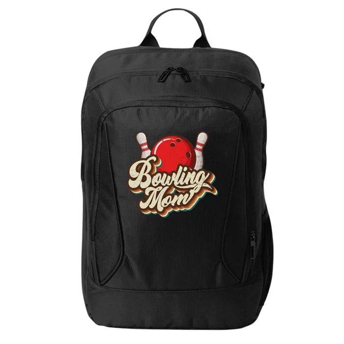 Retro Bowling Mom Sports Mama Mothers Day Great Gift City Backpack