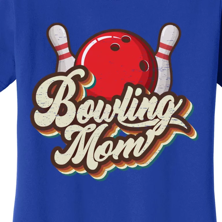 Retro Bowling Mom Sports Mama Mothers Day Great Gift Women's T-Shirt