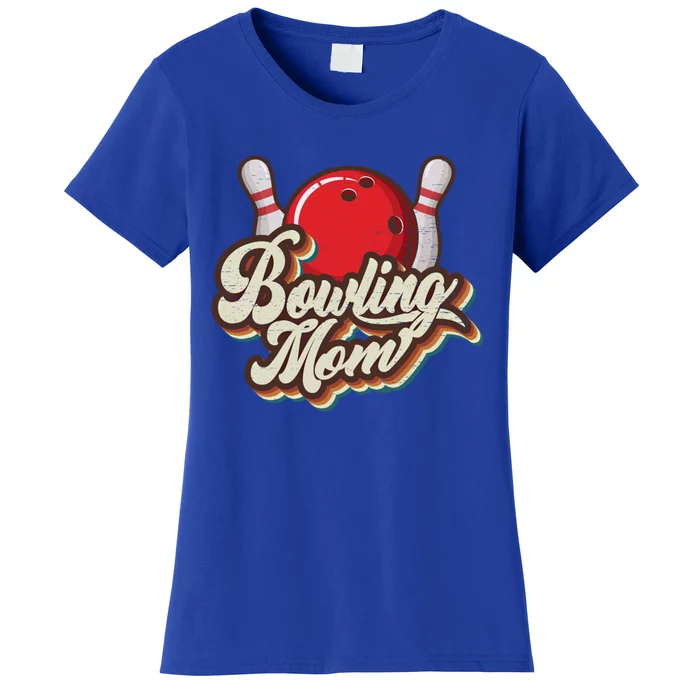 Retro Bowling Mom Sports Mama Mothers Day Great Gift Women's T-Shirt