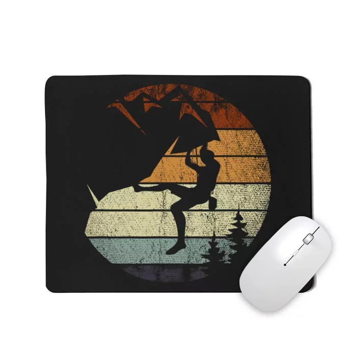 Retro Bouldering Mountain Climber Climb Sports Mousepad