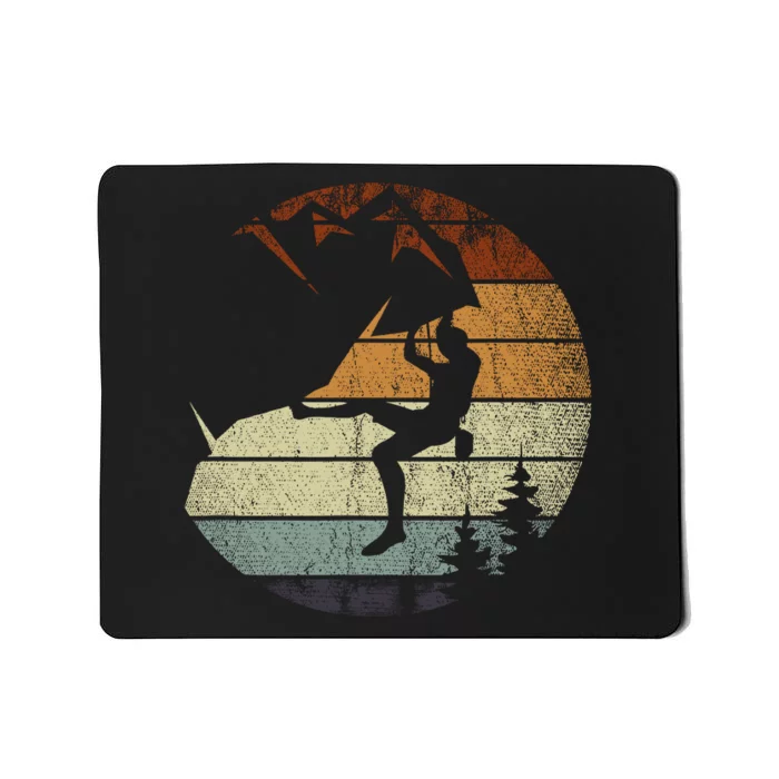 Retro Bouldering Mountain Climber Climb Sports Mousepad