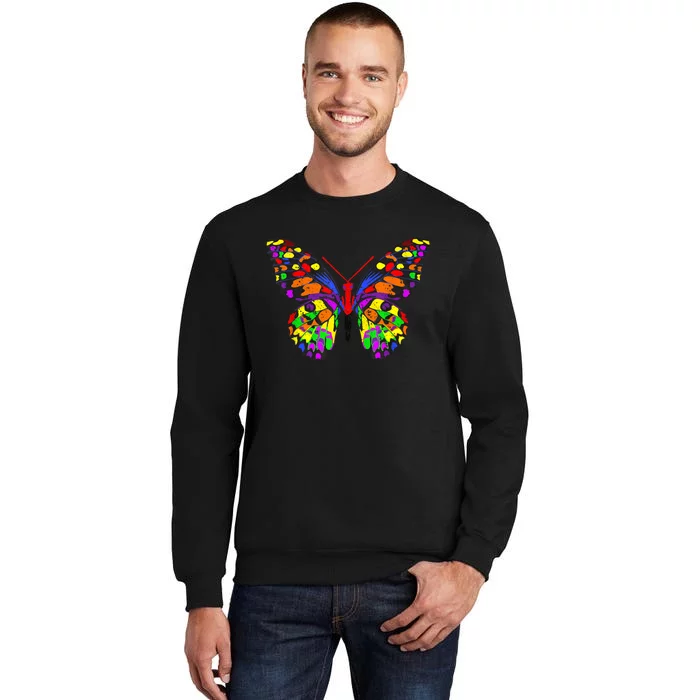 Rainbow Butterflies Monarch Butterfly Tall Sweatshirt