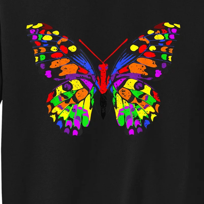 Rainbow Butterflies Monarch Butterfly Tall Sweatshirt