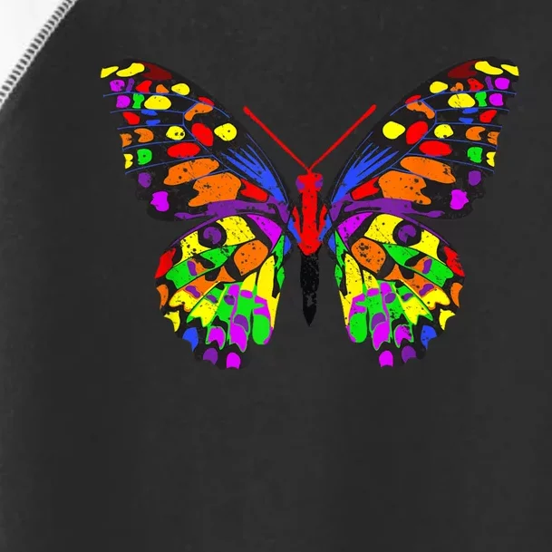 Rainbow Butterflies Monarch Butterfly Toddler Fine Jersey T-Shirt