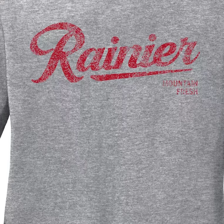 Rainier Beer Mountain Fresh Ladies Long Sleeve Shirt