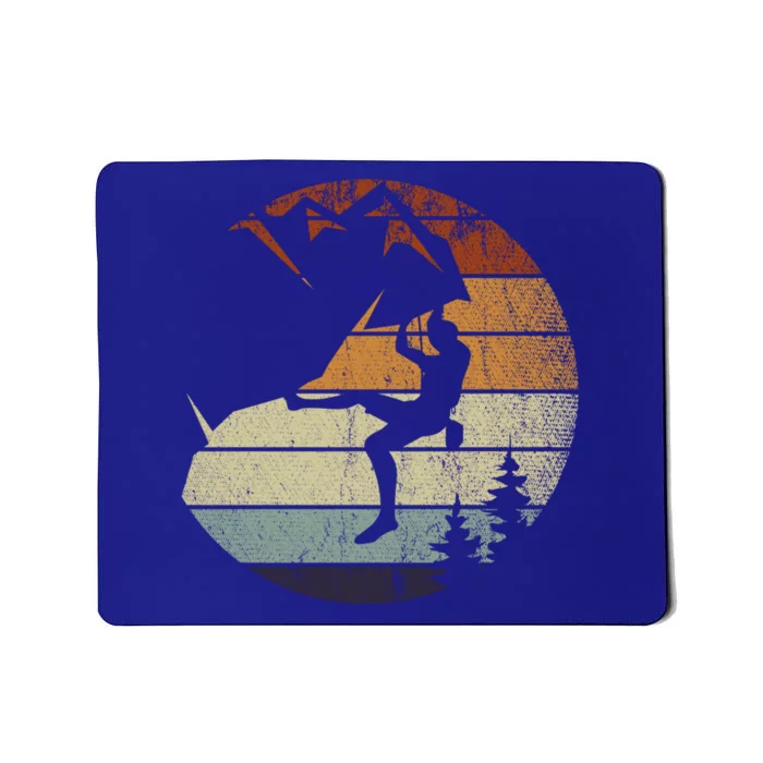 Retro Bouldering Mountain Climber Climb Sports Rock Climbing Gift Mousepad