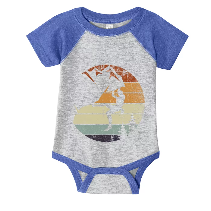 Retro Bouldering Mountain Climber Climb Sports Rock Climbing Gift Infant Baby Jersey Bodysuit