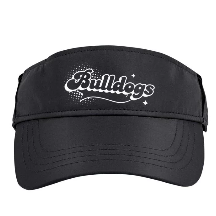 Retro Bulldogs Mascot Back To School Spirit Sport Fans Game Adult Drive Performance Visor