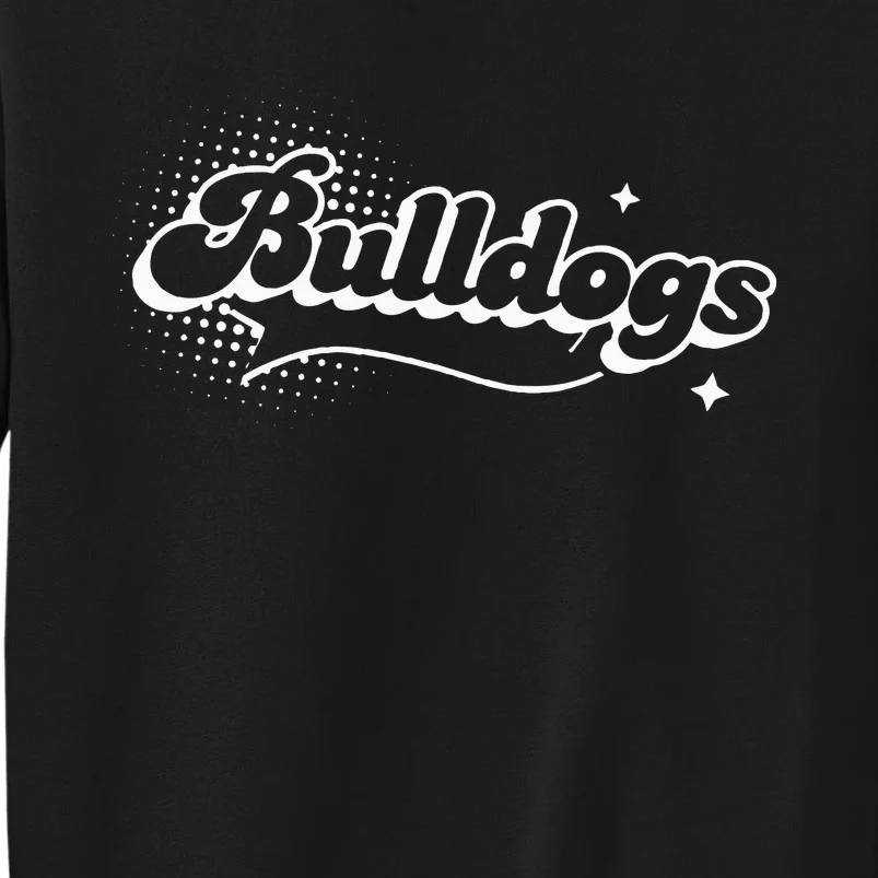 Retro Bulldogs Mascot Back To School Spirit Sport Fans Game Tall Sweatshirt