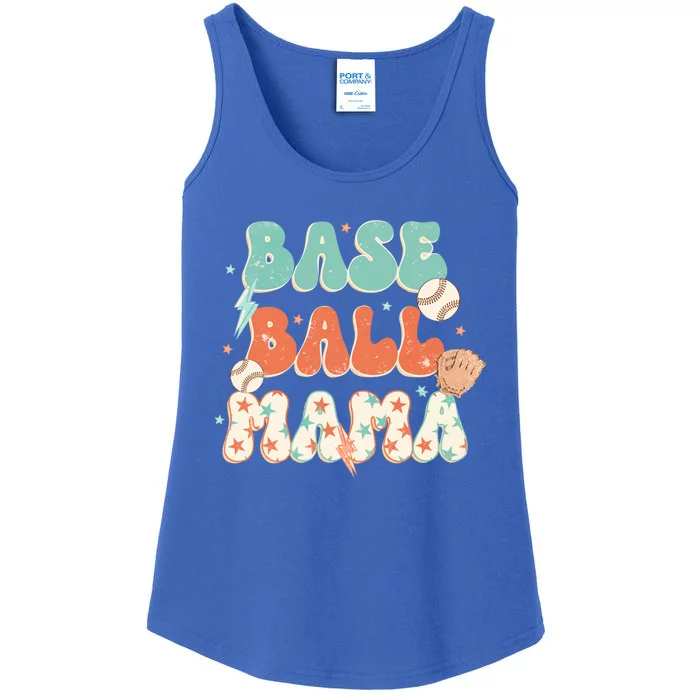 Retro Baseball Mama Sport American Mama Sport Mom Gift Ladies Essential Tank