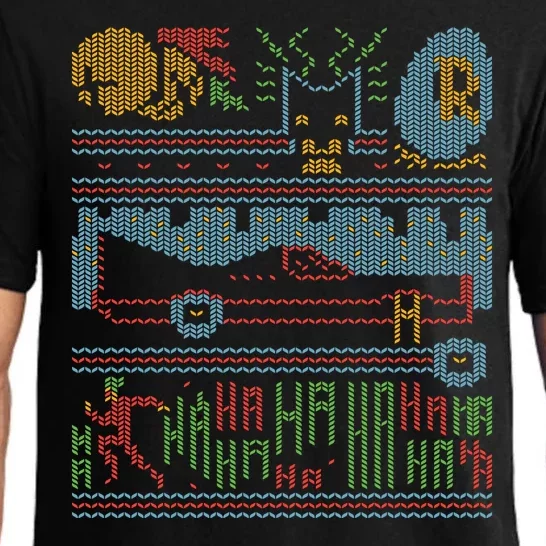 Retro Bat Mobile Gamer Nerdy Ugly Christmas Pajama Set