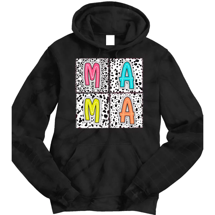 Retro Boho Mama Mother Tie Dye Hoodie