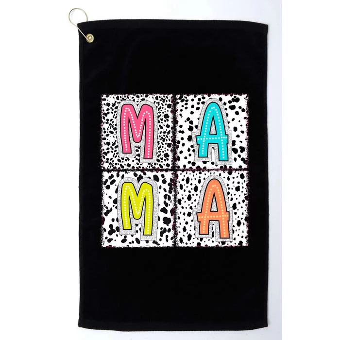 Retro Boho Mama Mother Platinum Collection Golf Towel