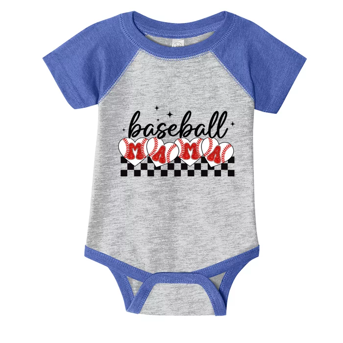 Retro Baseball Mama Sports Mom Infant Baby Jersey Bodysuit