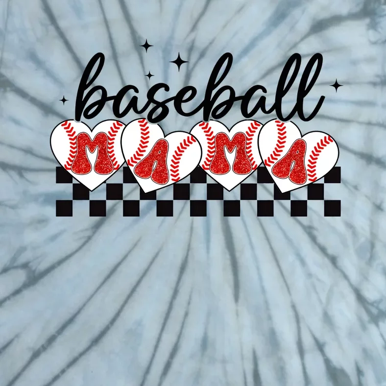 Retro Baseball Mama Sports Mom Tie-Dye T-Shirt