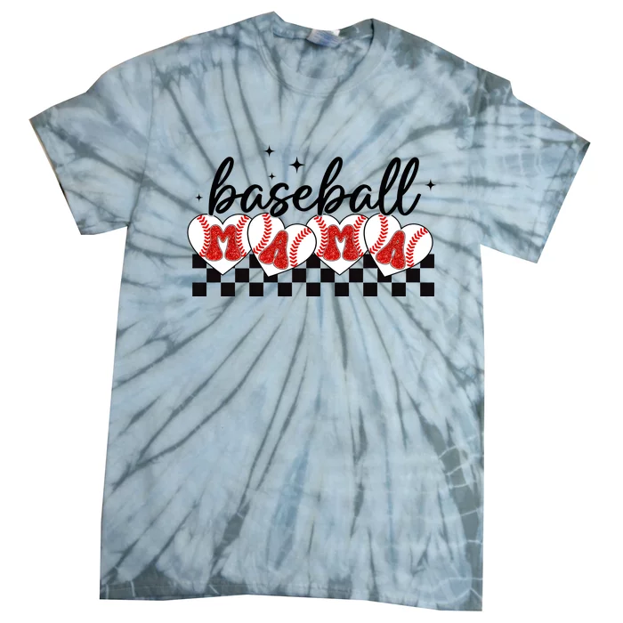 Retro Baseball Mama Sports Mom Tie-Dye T-Shirt