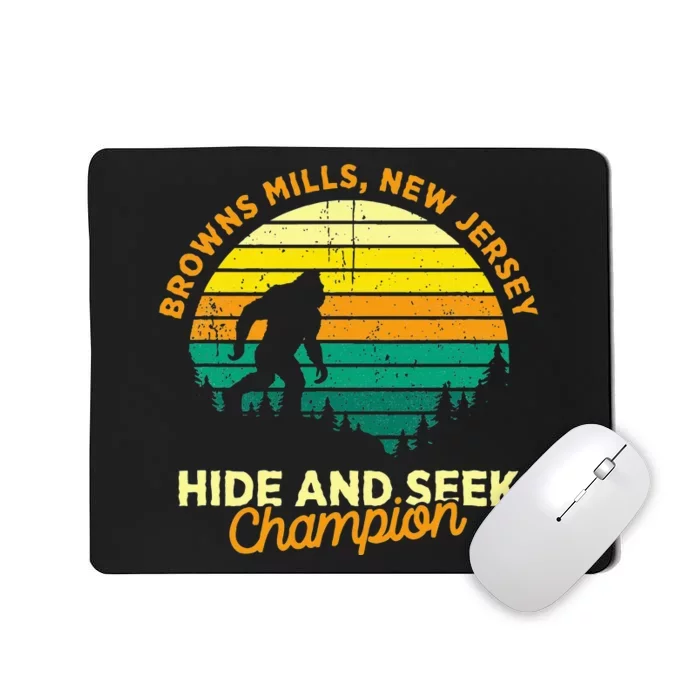 Retro Browns Mills New Jersey Big Foot Souvenir Mousepad