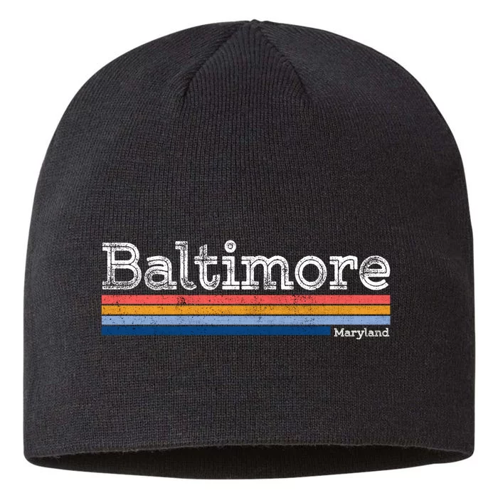 Retro Baltimore Maryland 8 1/2in Sustainable Knit Beanie