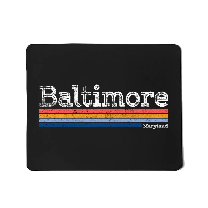 Retro Baltimore Maryland Mousepad