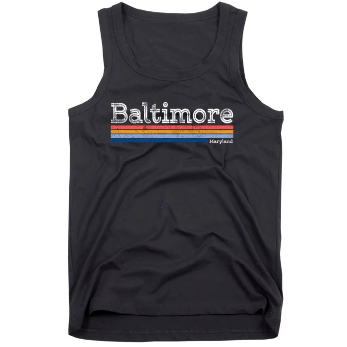 Retro Baltimore Maryland Tank Top