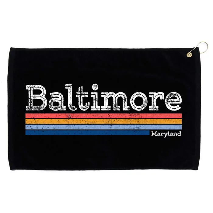 Retro Baltimore Maryland Grommeted Golf Towel