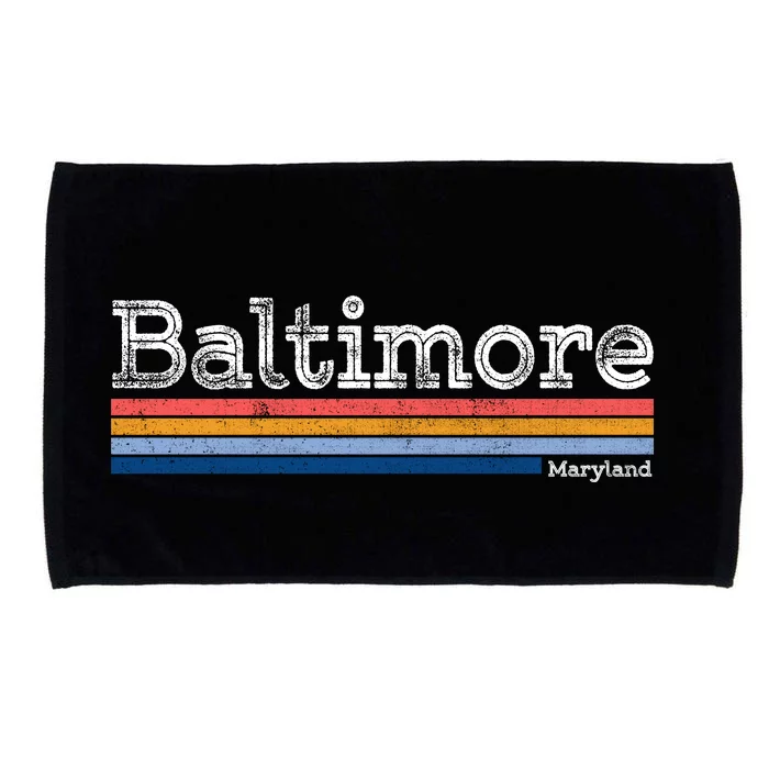 Retro Baltimore Maryland Microfiber Hand Towel