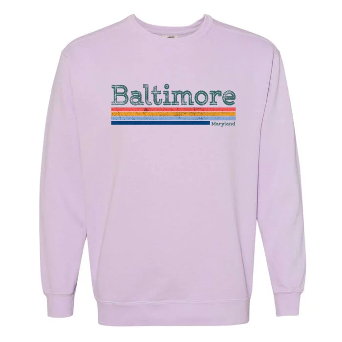 Retro Baltimore Maryland Garment-Dyed Sweatshirt