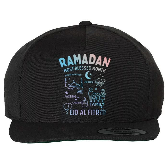 Ramadan Blessed Month Muslim Islamic Eid Al Fitr Gift Wool Snapback Cap