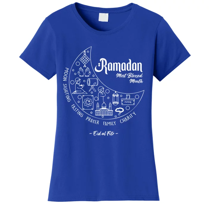 Ramadan Blessed Month Muslim Islamic Ramadhan Eid Al Fitr Funny Gift Women's T-Shirt