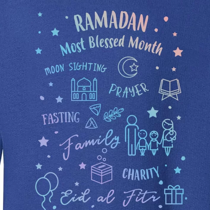 Ramadan Blessed Month Muslim Islamic Ramadhan Eid Al Fitr Gift Toddler Sweatshirt