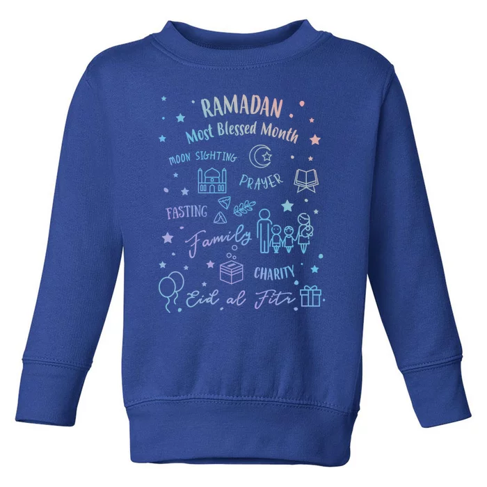 Ramadan Blessed Month Muslim Islamic Ramadhan Eid Al Fitr Gift Toddler Sweatshirt