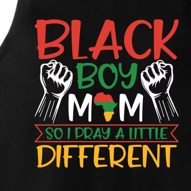 Religious Black Mom So I Pray A Little Different Gift Ladies Tri-Blend Wicking Tank