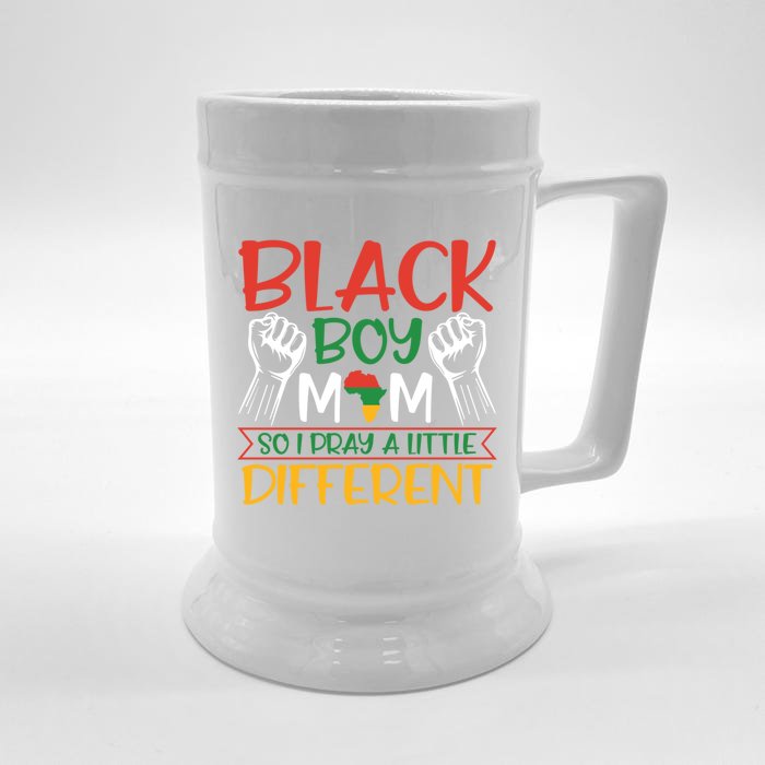 Religious Black Mom So I Pray A Little Different Gift Front & Back Beer Stein