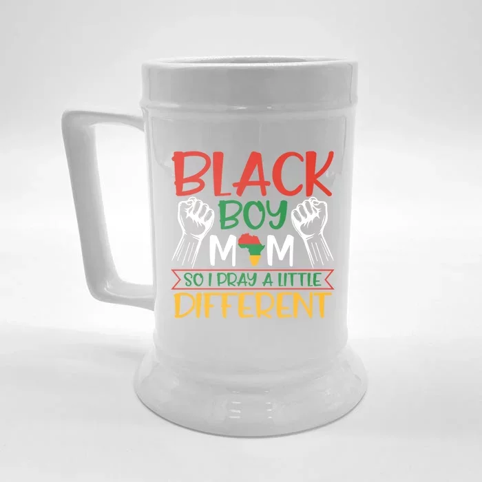 Religious Black Mom So I Pray A Little Different Gift Front & Back Beer Stein