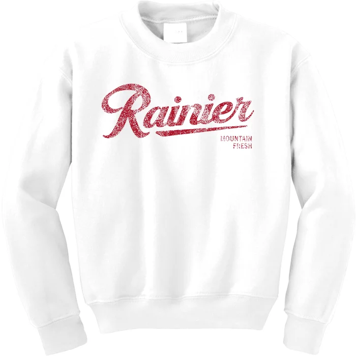 Rainier Beer Mountain Fresh Logo Authentic Vintage Look Kids Sweatshirt