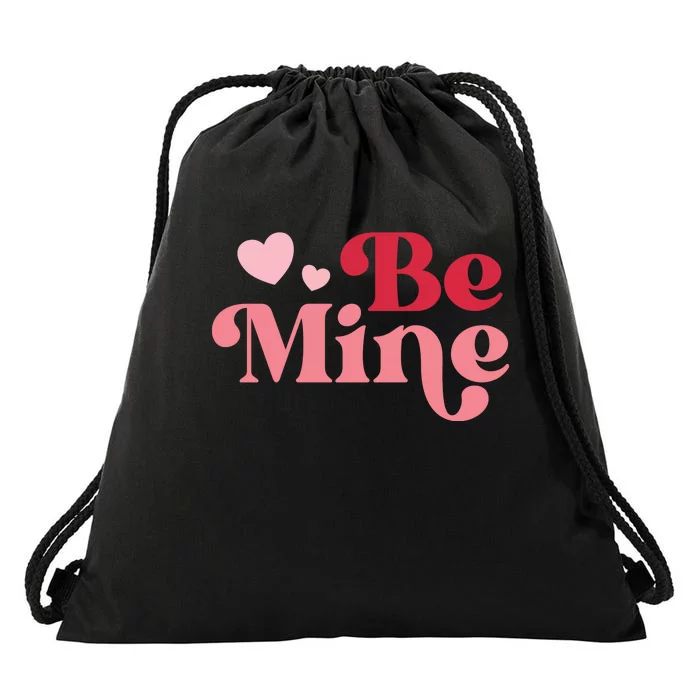 Romantic Be Mine Love Heart Drawstring Bag