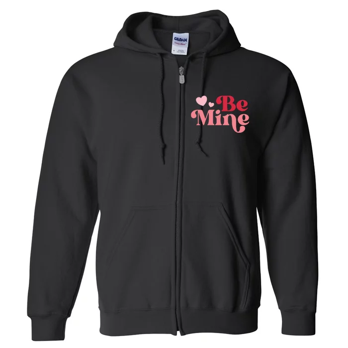 Romantic Be Mine Love Heart Full Zip Hoodie