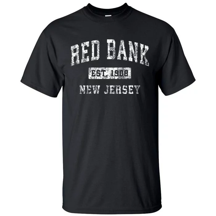 Red Bank New Jersey Nj Vintage Established Sports Tall T-Shirt