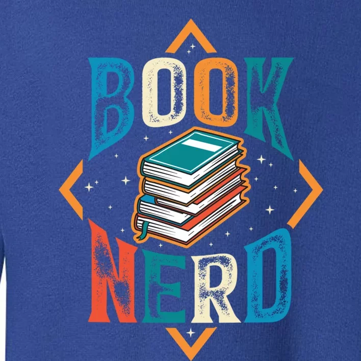 Reading Book Nerd Bookaholic Bookworm Retro Librarian Funny Gift Toddler Sweatshirt