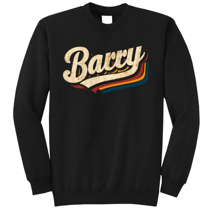 Retro Barry Name Vintage Tall Sweatshirt