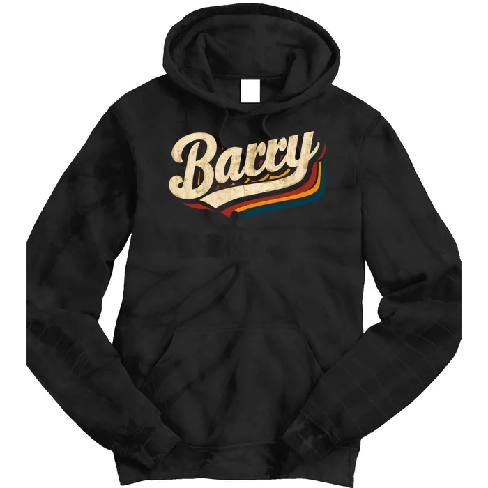 Retro Barry Name Vintage Tie Dye Hoodie